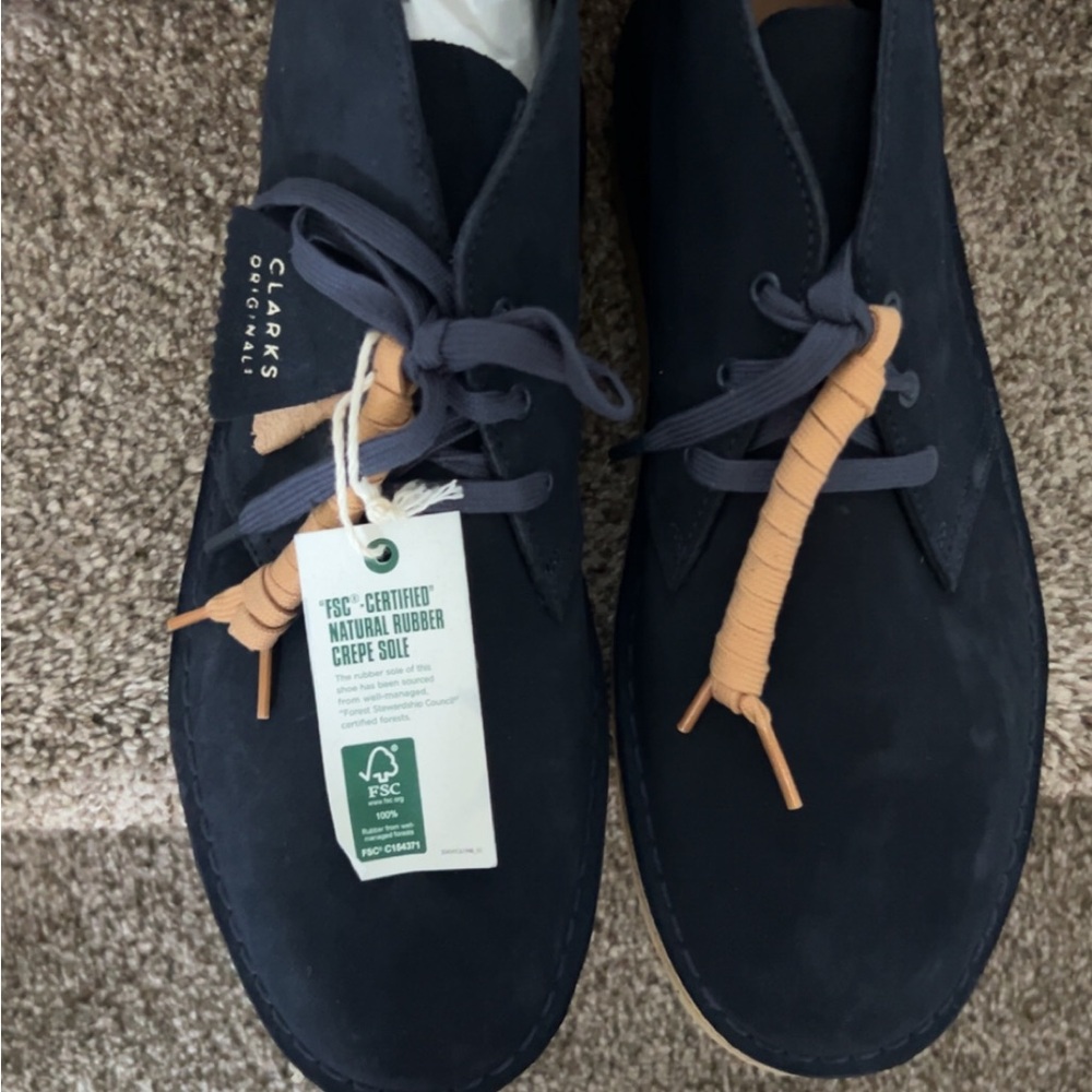 Clarks Men's Dark Blue Chukka Boots